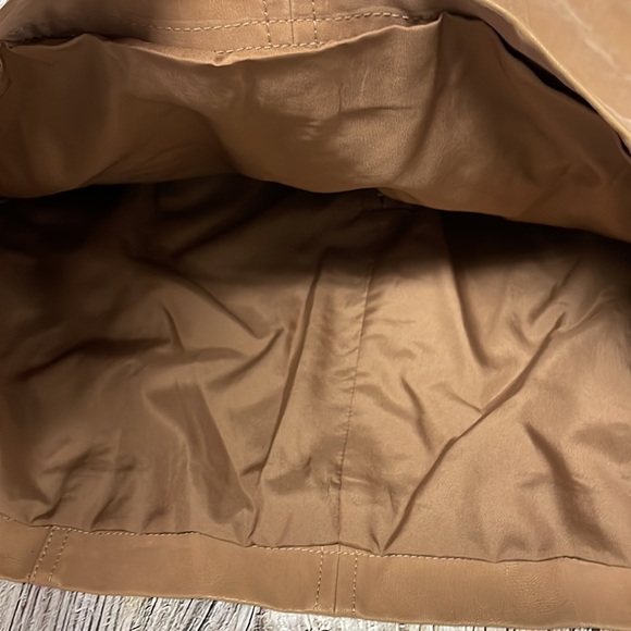 Free People Womens Faux Leather Vegan mini skirt tan size 4 - Picture 3 of 10
